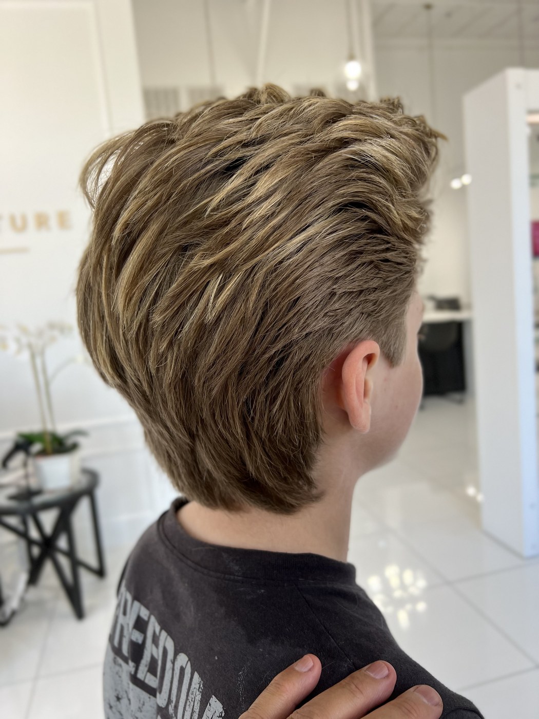 Recent haircut work — sharp line